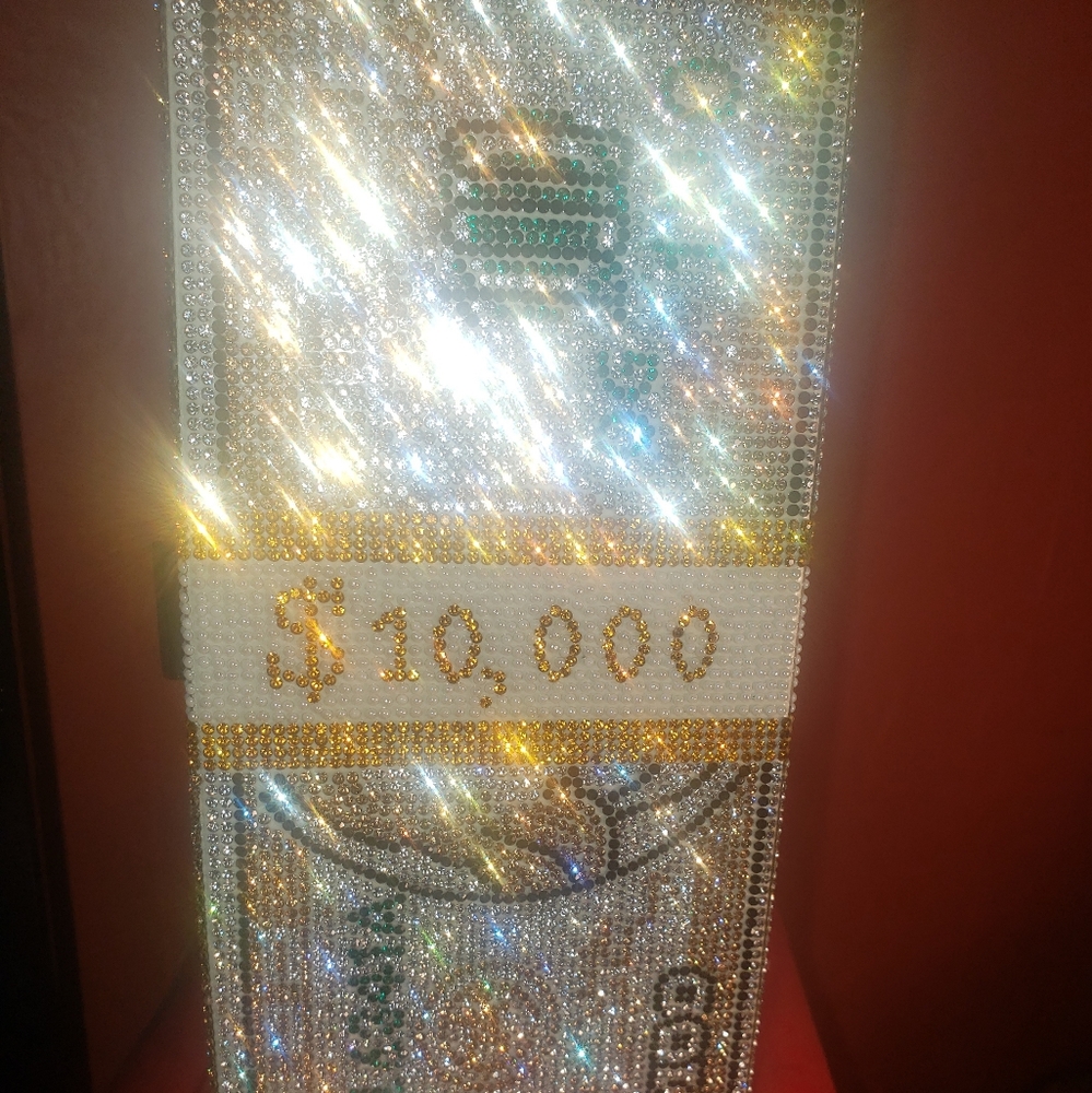 😍Yellow Rhinestone Sparkle purse money clutch😍